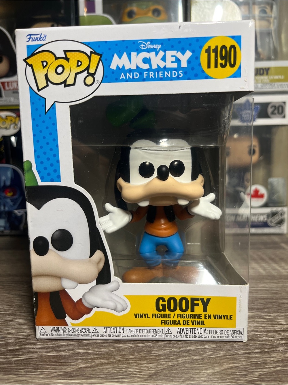 Funko Pop! Goofy Vinyl Figure — White, Black, Brown, Blue